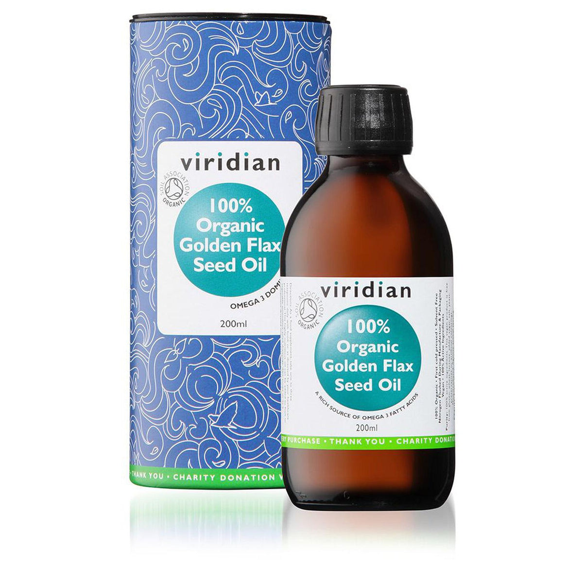 Viridian Organic Golden Flaxseed Oil 200ml- Lillys Pharmacy and Health Store