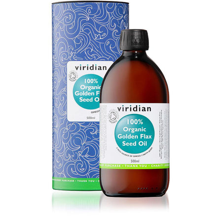 Viridian Organic Golden Flaxseed Oil 500ml- Lillys Pharmacy and Health Store