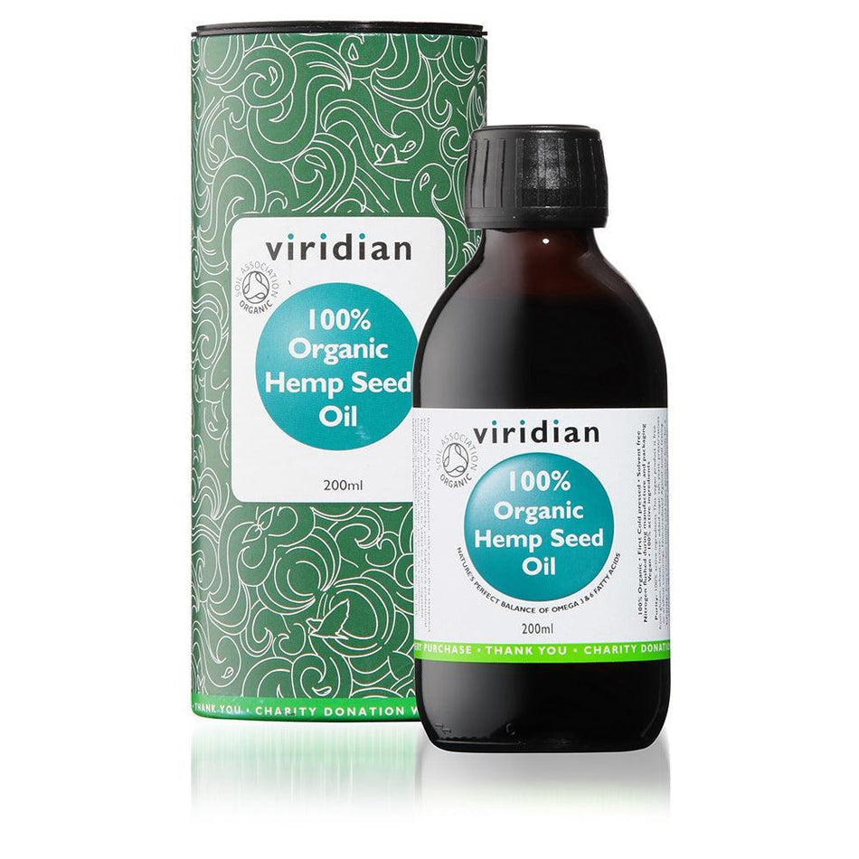 Viridian Organic Hemp Seed Oil 200ml- Lillys Pharmacy and Health Store