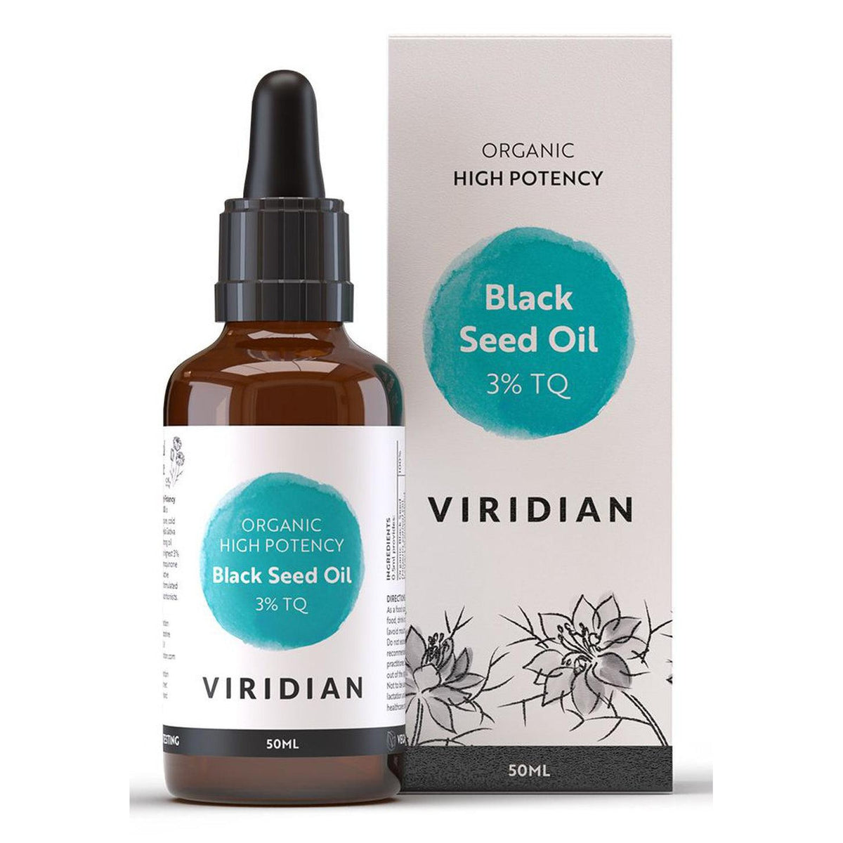 Viridian Organic High Potency Black Seed Oil 50ml- Lillys Pharmacy and Health Store