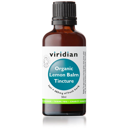 Viridian Organic Lemon Balm tincture 50ml- Lillys Pharmacy and Health Store