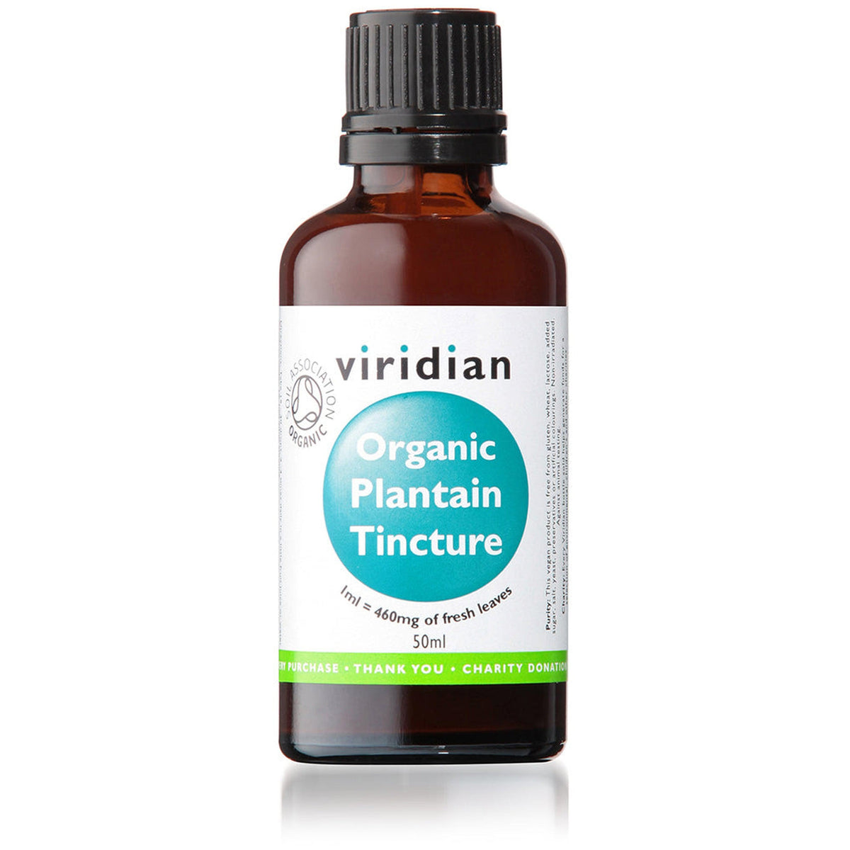 Viridian Organic Plantain Tincture 50ml- Lillys Pharmacy and Health Store