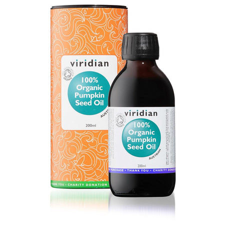 Viridian Organic Pumpkin Seed Oil 200ml- Lillys Pharmacy and Health Store