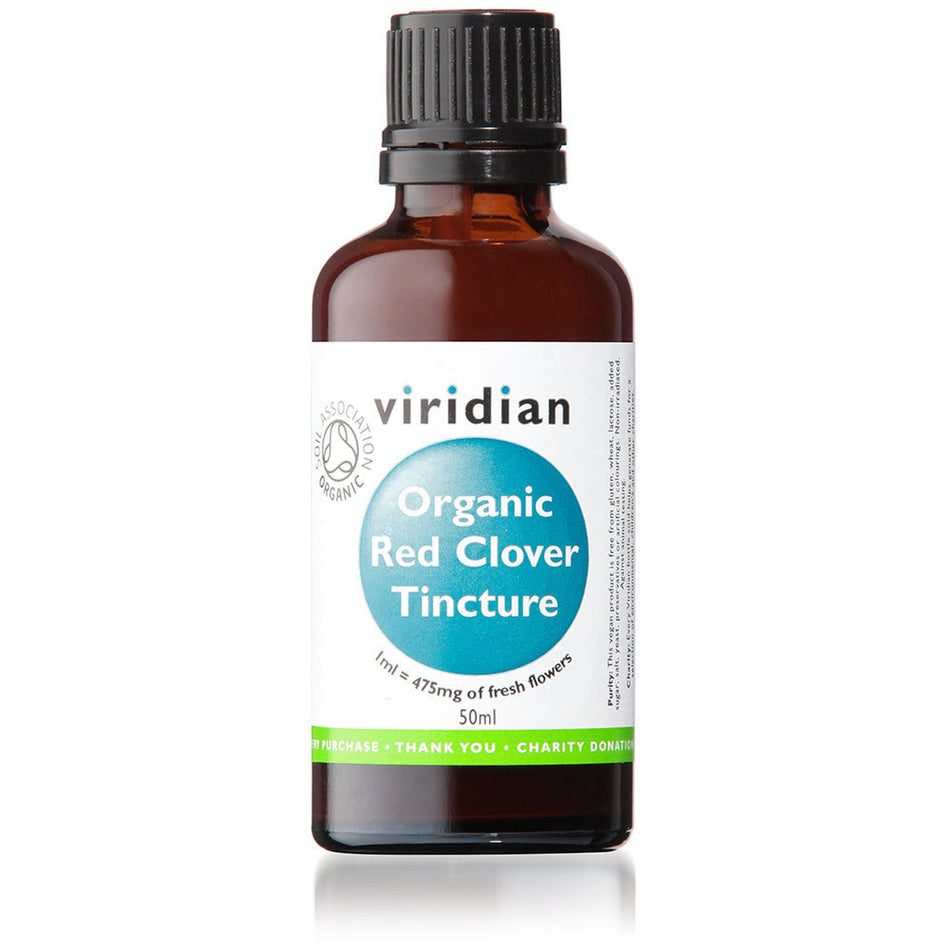 Viridian Organic Red Clover Tincture 50ml- Lillys Pharmacy and Health Store
