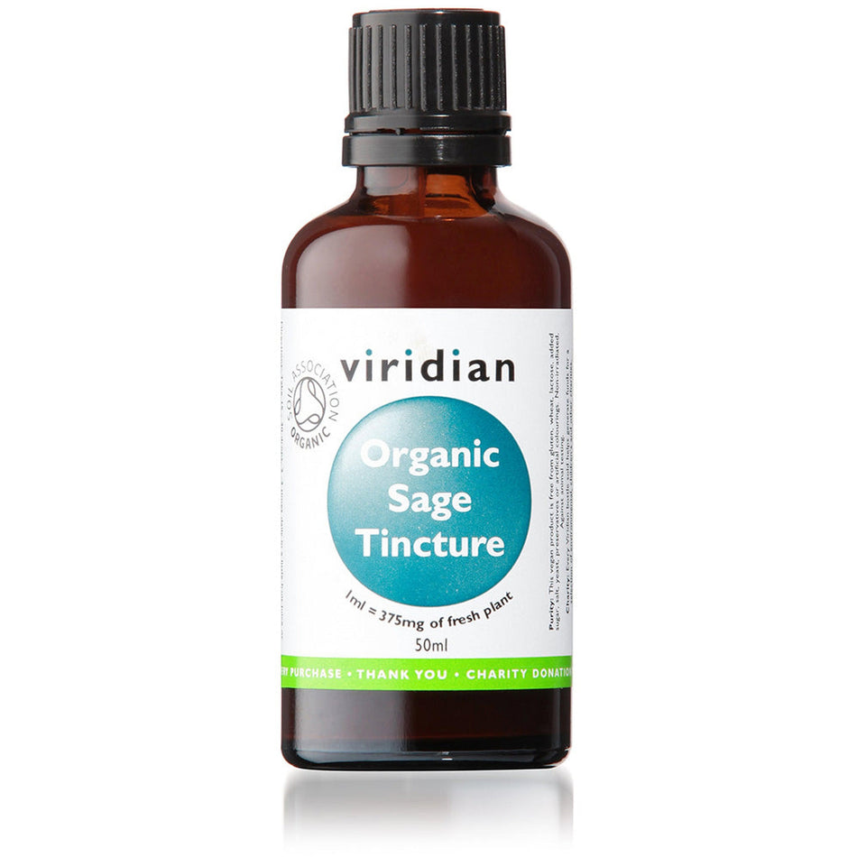 Viridian Organic Sage Tincture 50ml- Lillys Pharmacy and Health Store