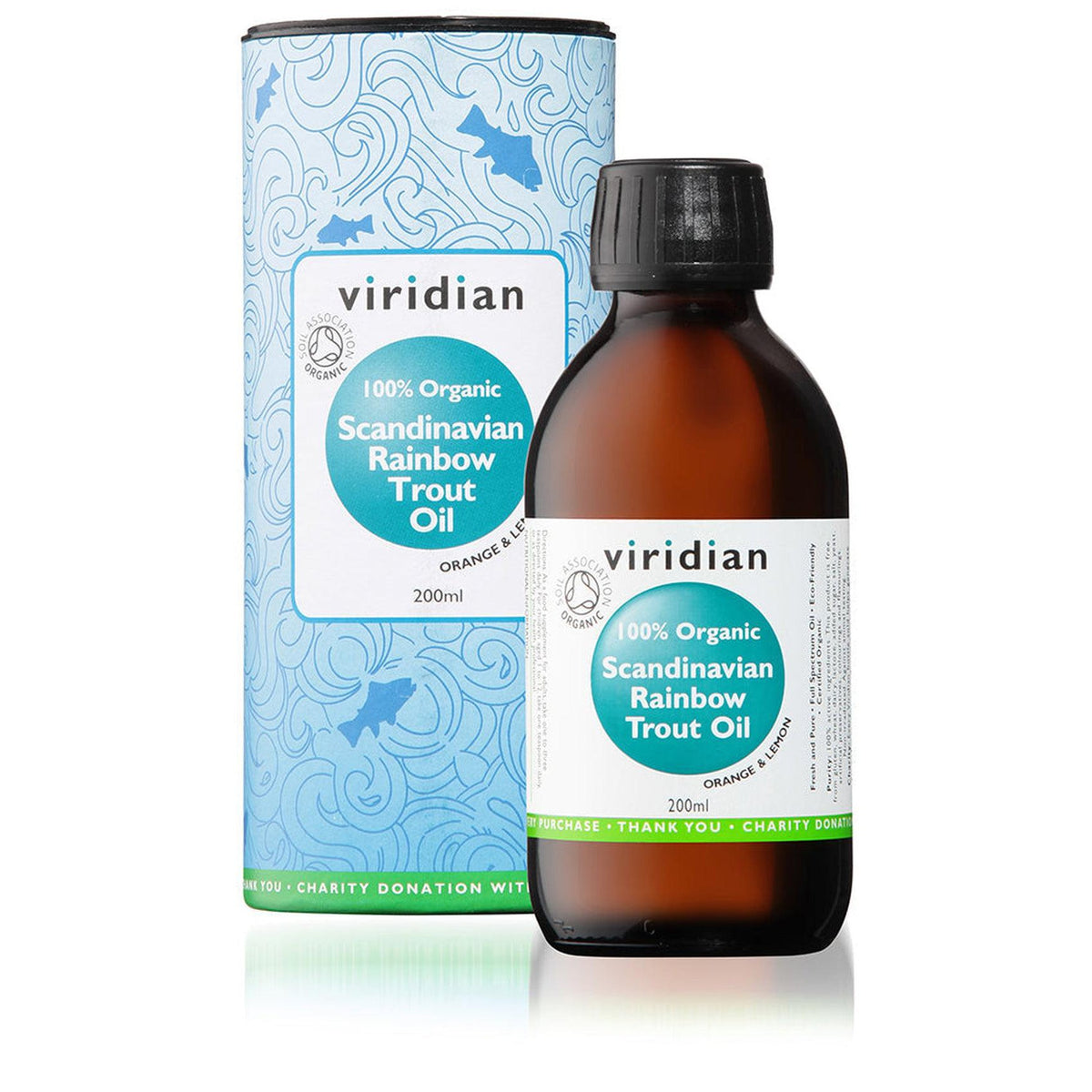 Viridian Organic Scandinavian Rainbow Trout Oil 200ml- Lillys Pharmacy and Health Store