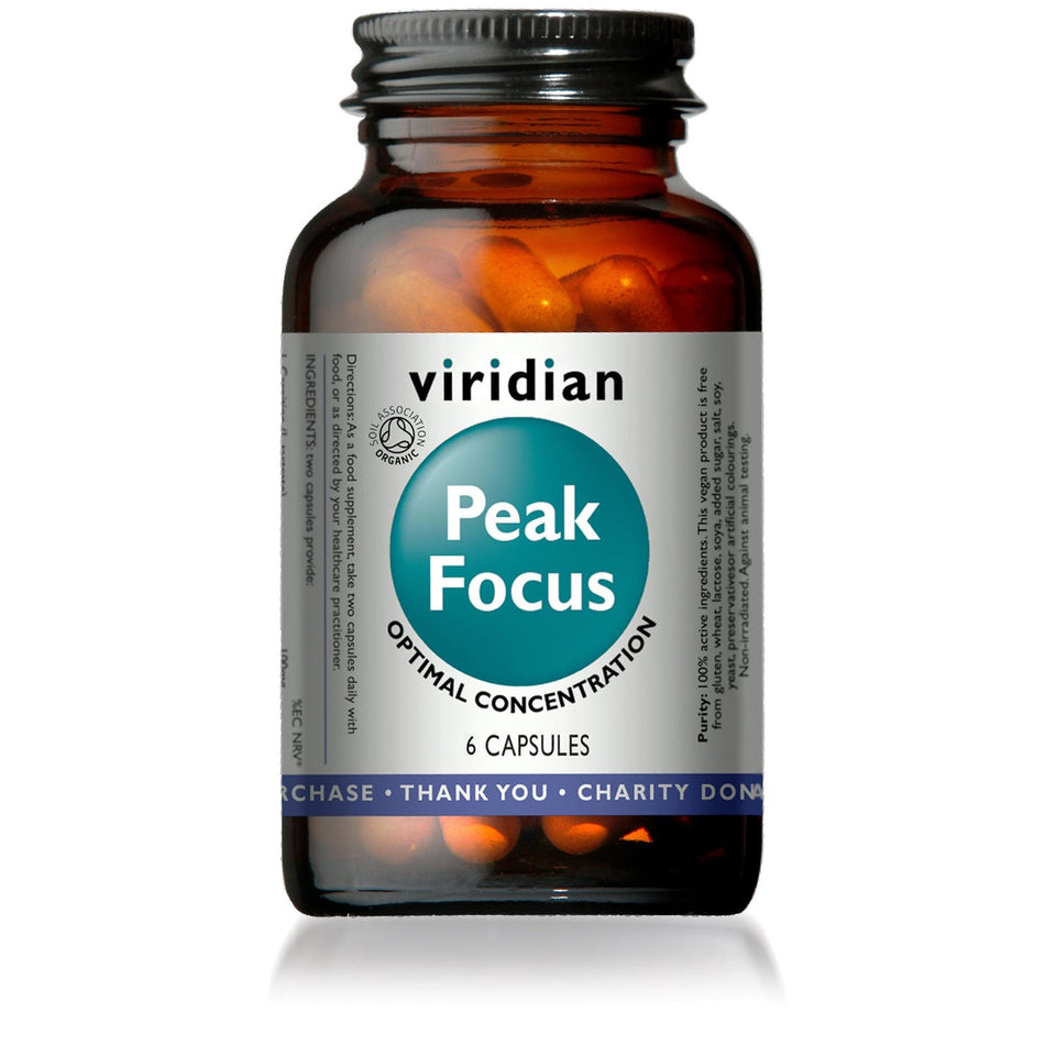 Viridian Peak Focus 6 Veg Caps- Lillys Pharmacy and Health Store