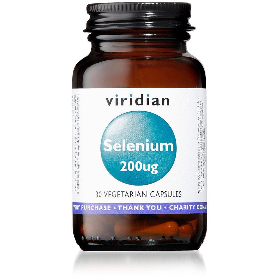 Viridian Selenium 200ug 30 Veg Caps- Lillys Pharmacy and Health Store