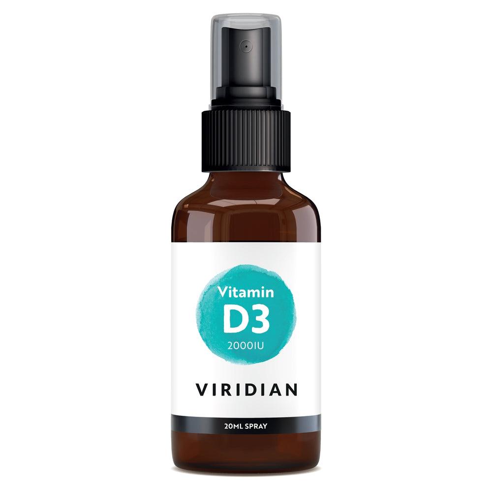 Viridian Vitamin D3 2000IU 20ml spray- Lillys Pharmacy and Health Store
