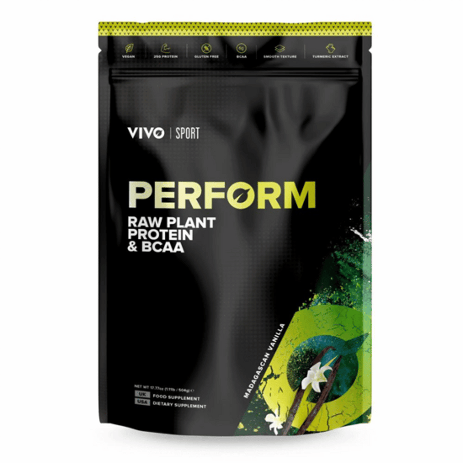 Vivo Life Perform Raw Plant Protein & BCAA Madagascan Vanilla 504g- Lillys Pharmacy and Health Store