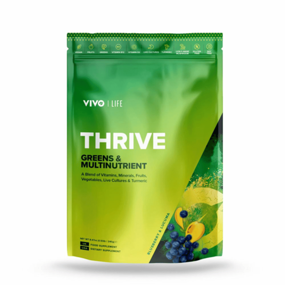 Vivo Life Thrive Greens & Multinutrient Blueberry & Lucuma 240g- Lillys Pharmacy and Health Store