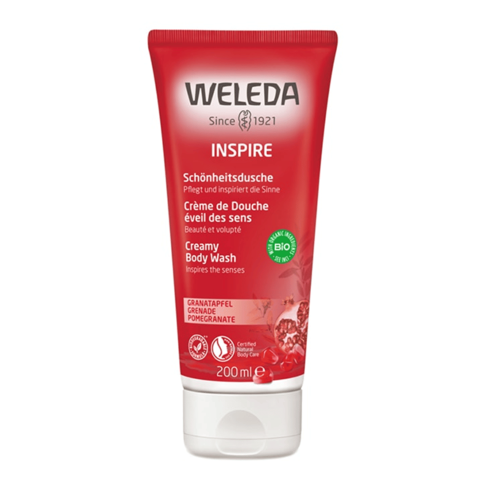 Weleda Inspire Pomegranate Creamy Body Wash 200ml- Lillys Pharmacy and Health Store