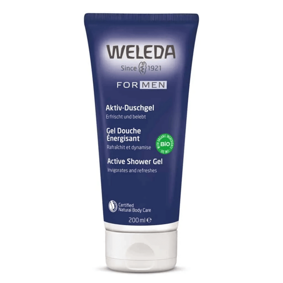 Weleda Mens Active Shower Gel 200ml- Lillys Pharmacy and Health Store