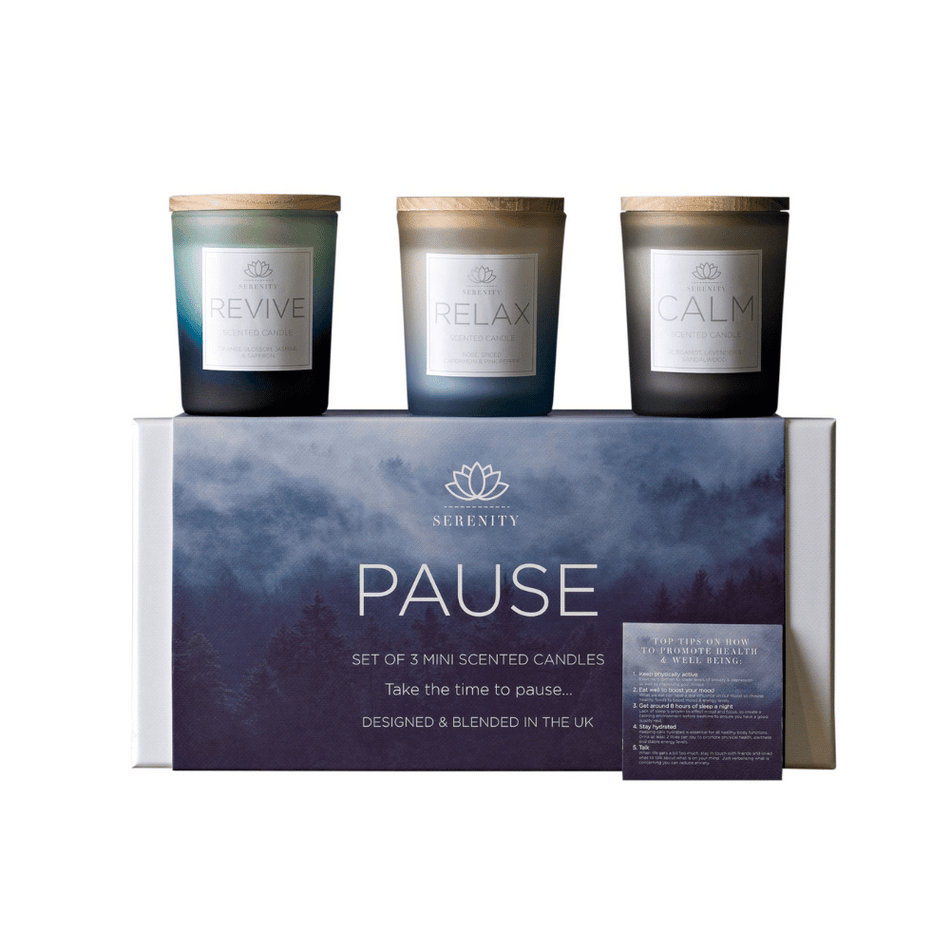 Widdop Serenity Pause Set of 3 Candles 70g- Lillys Pharmacy and Health Store