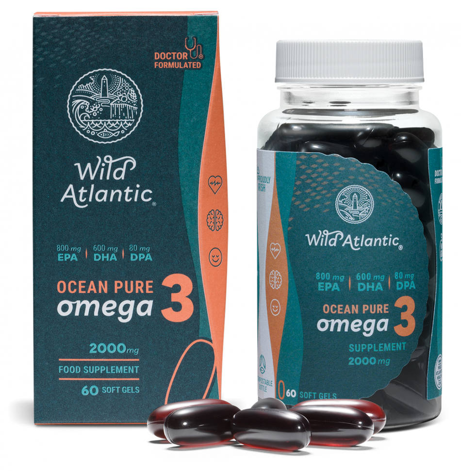 Wild Atlantic Ocean Pure Omega-3 60 Softgels- Lillys Pharmacy and Health Store